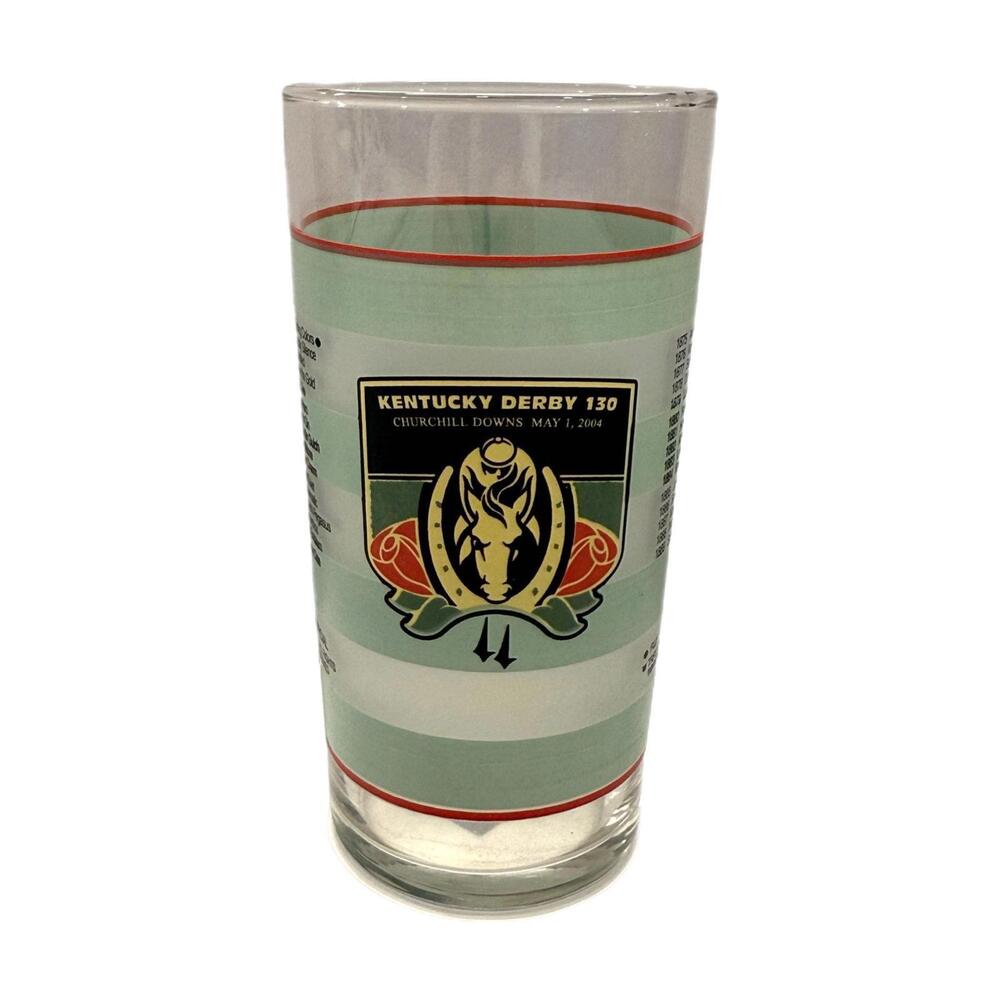 Vintage 2004 Official Kentucky Derby Mint Julep Collectible Glass Tumbler – Rare